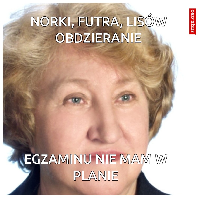 Norki, futra, lisów obdzieranie