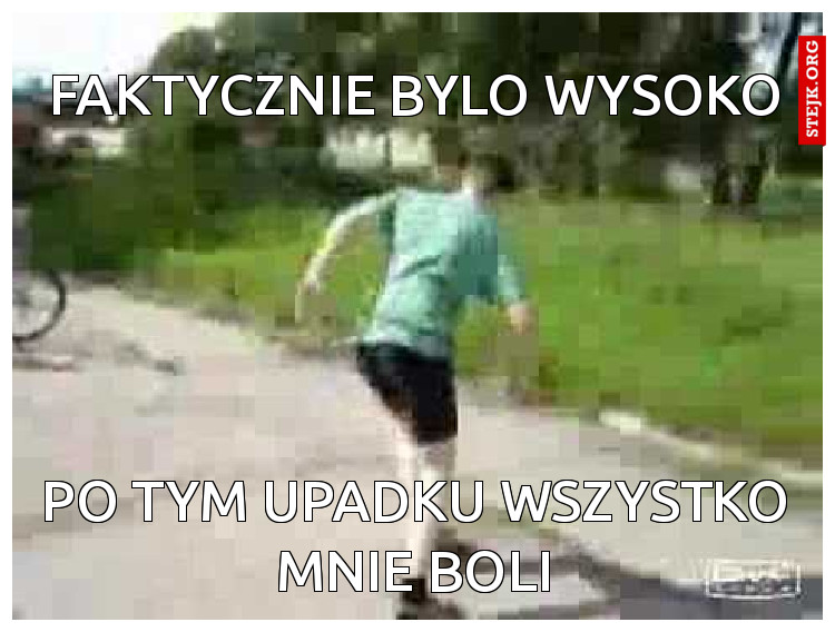 Faktycznie bylo wysoko