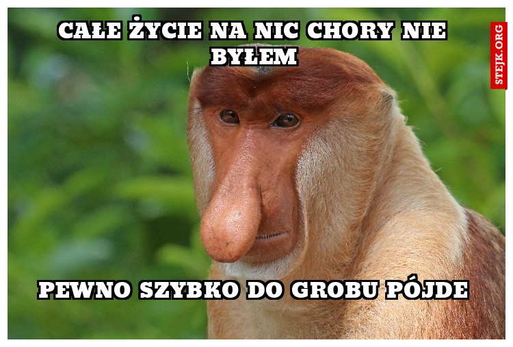 Całe życie na nic chory nie byłem
