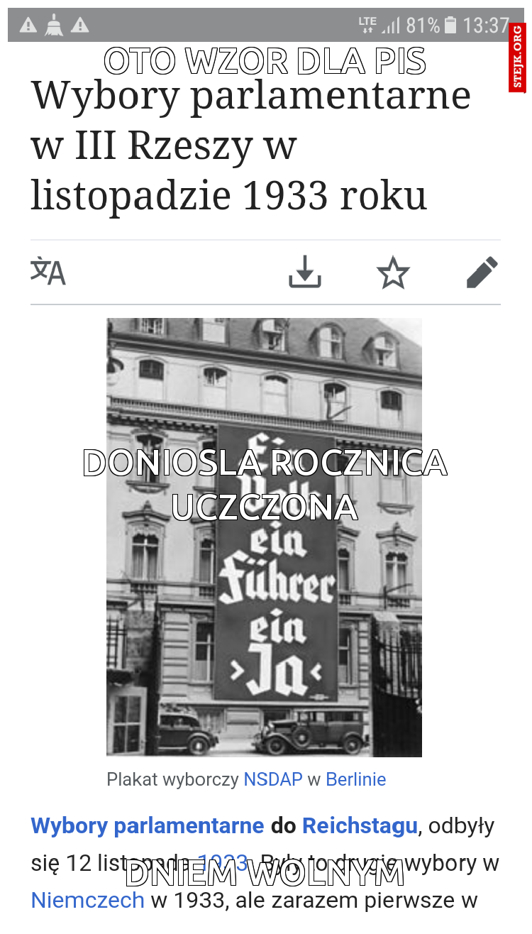 Oto wzor dla pis