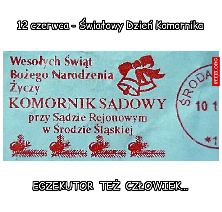 12 czerwca - Światowy Dzień Komornika