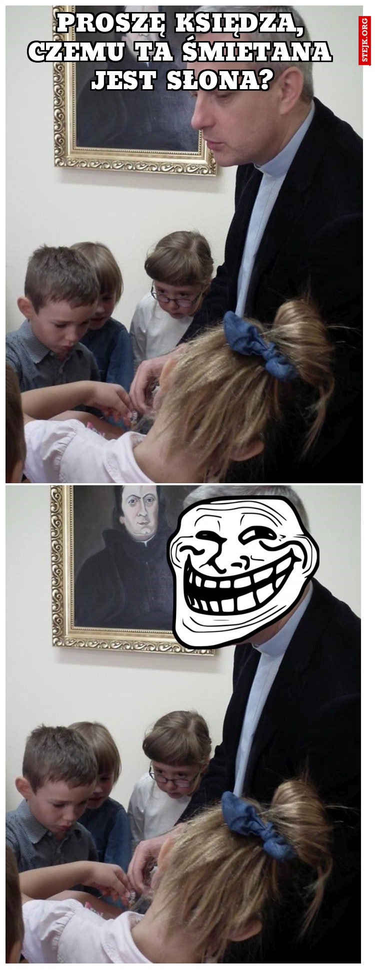 Proszę księdza, czemu ta śmietana jest słona?