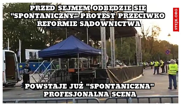 przed sejmem odbędzie się "spontaniczny" protest przeciwko reformie sądownictwa