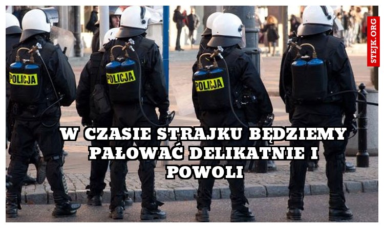 W czasie strajku będziemy pałować delikatnie i powoli