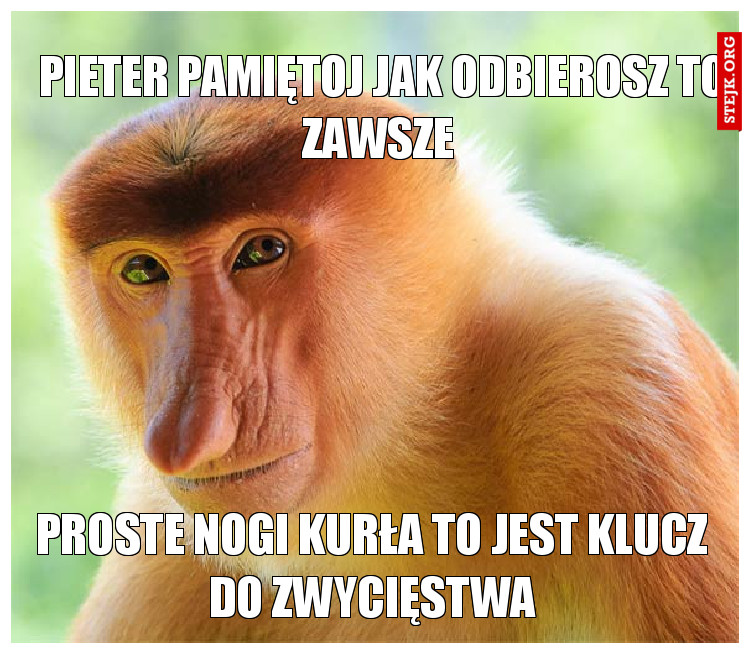 Pieter pamiętoj jak odbierosz to zawsze 