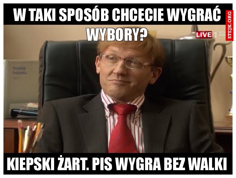 W taki sposób chcecie wygrać wybory?