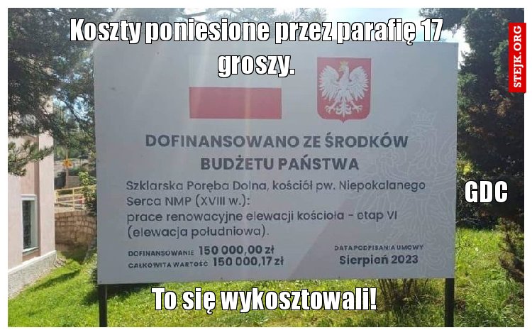 Koszty poniesione przez parafię 17 groszy.