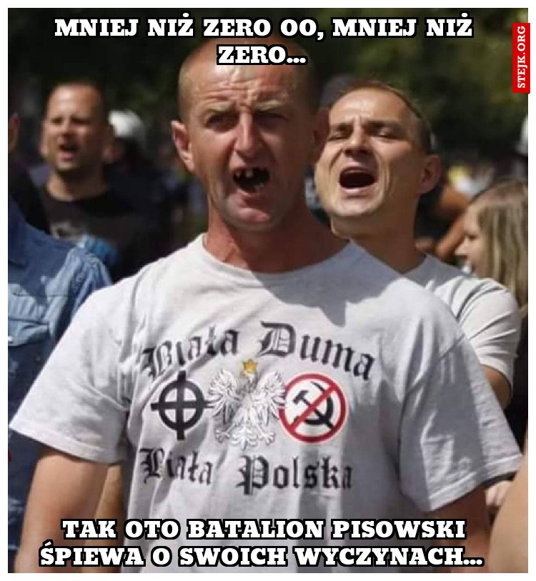 Mniej niż zero oo, mniej niż zero... 