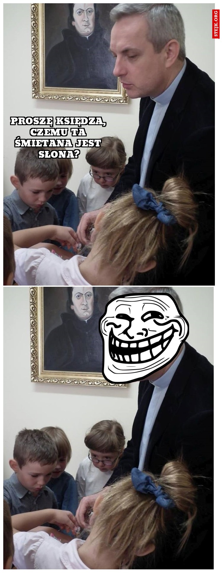 Proszę księdza, czemu ta śmietana jest słona?