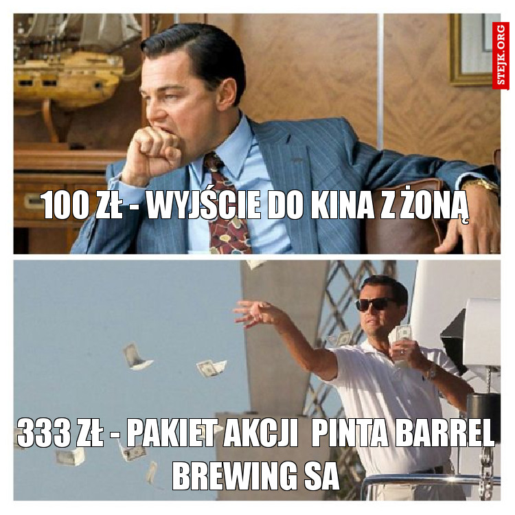 100 zł - wyjście do kina z żoną