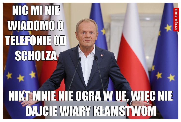 Nie prawdą jest informacja o telefonie scholza