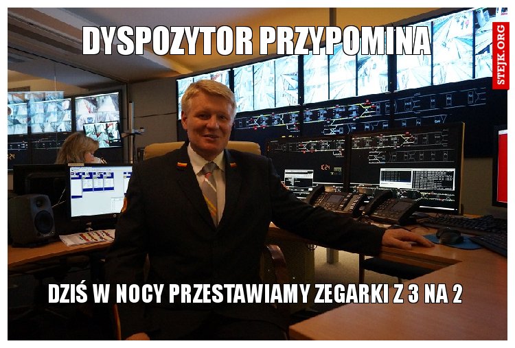 dyspozytor przypomina