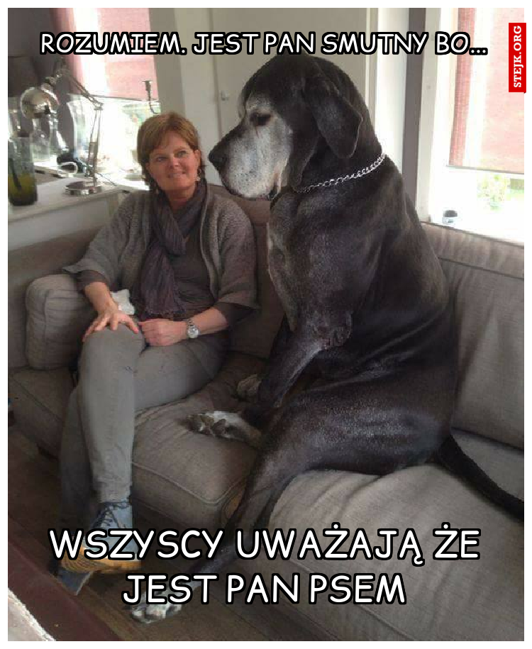 Rozumiem. Jest Pan smutny bo...