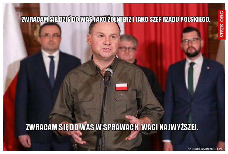 Zwracam się dziś do Was jako żołnierz i jako szef rządu polskiego.