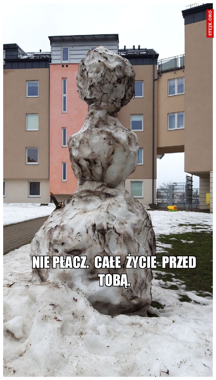 nie płacz.  całe  życie  przed  tobą. 