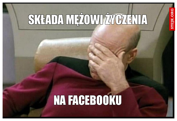 składa mężowi życzenia