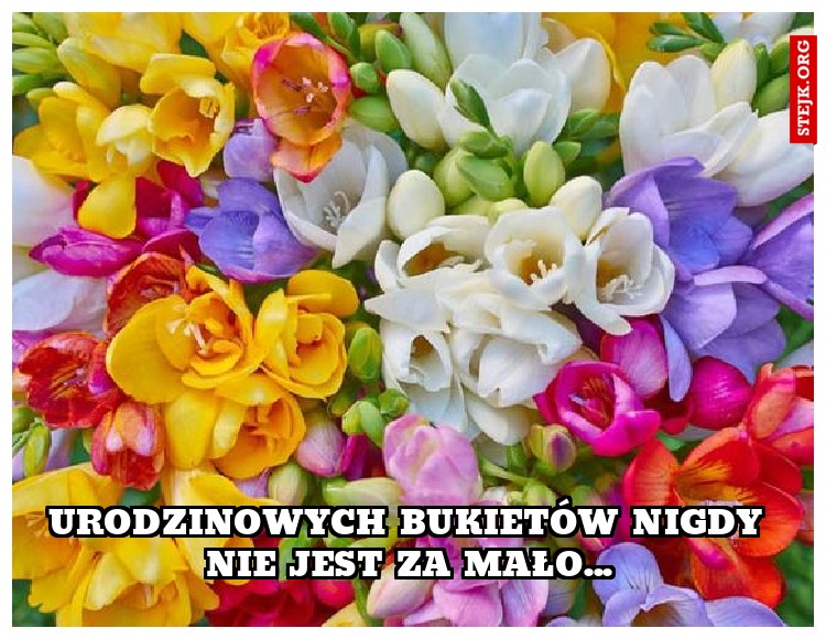 urodzinowych bukietów nigdy nie jest za mało...