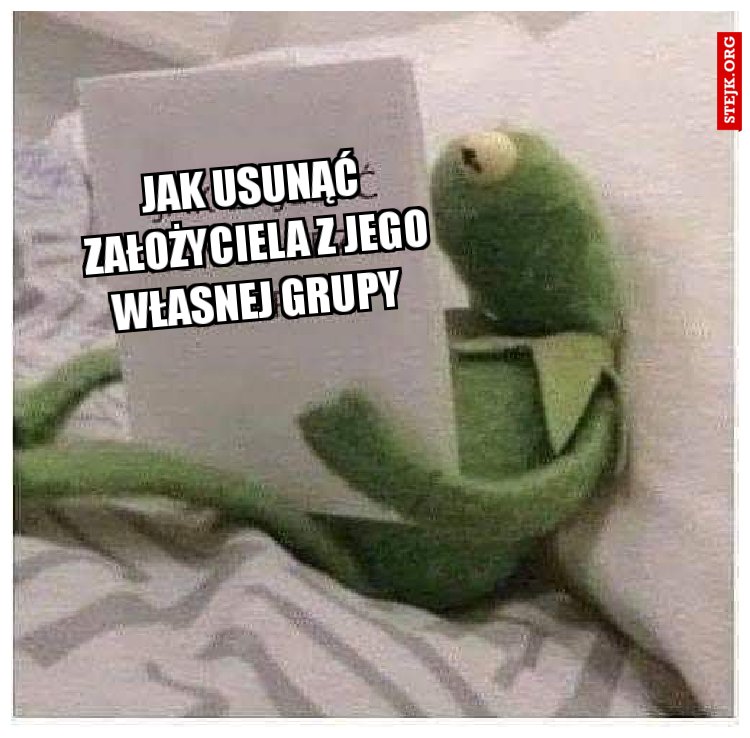 Jak usunąć założyciela z jego własnej grupy 