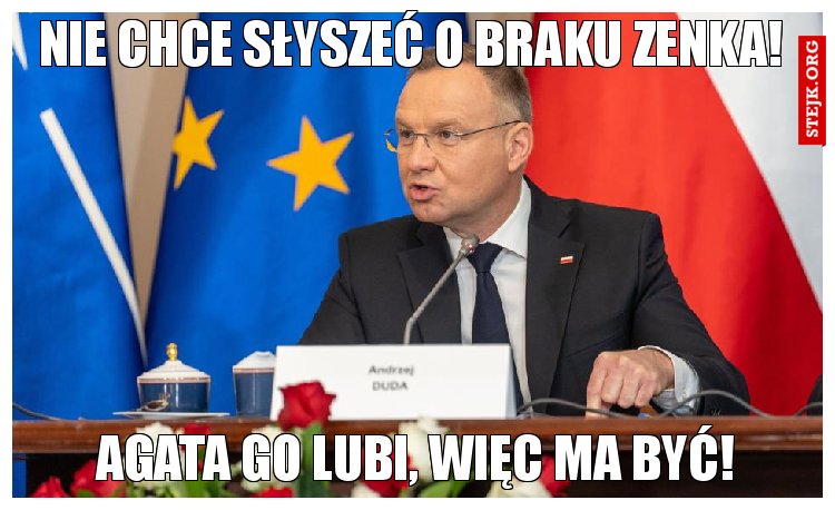 Nie chce słyszeć o braku zenka!