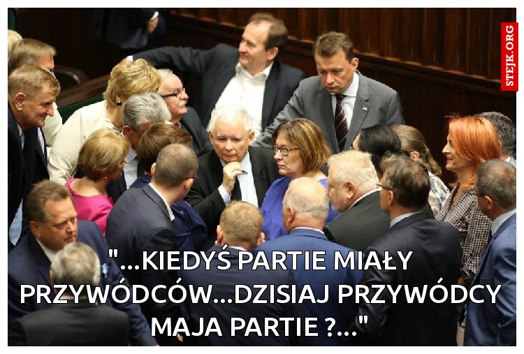 "...kiedyś partie miały przywódców...dzisiaj przywódcy maja partie ?..."