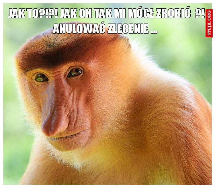 jak TO?!?! jak ON TAK MI MÓGŁ zrobić  ?! anulować zlecenie ... 