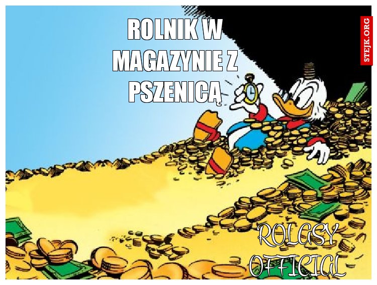 Rolnik w magazynie z pszenicą