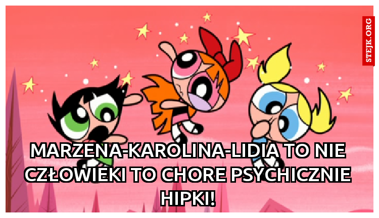  Karolina - Marzena - Lidia to nie człowieki to chore psychicznie HIPKI!! 