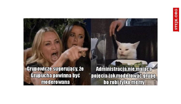 Grupowicze sugerujący, że Grupucha powinna być moderowana