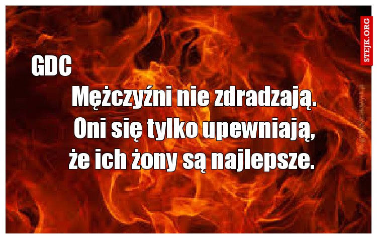 Mężczyźni nie zdradzają. Oni się tylko upewniają, że ich żony są najlepsze. 