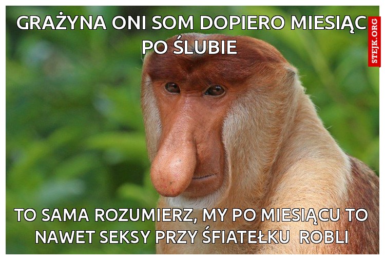 Grażyna oni som dopiero miesiąc po ślubie 