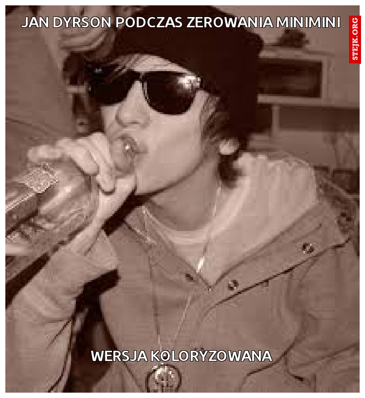 jan dyrson podczas zerowania minimini