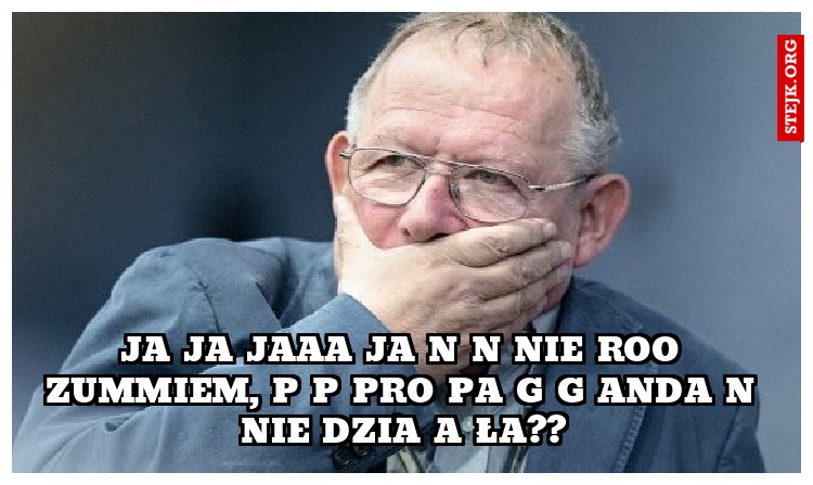 ja ja jaaa ja n n nie roo zummiem, p p pro pa g g anda n nie dzia a ła??