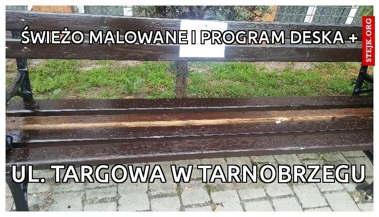 Świeżo malowane i program deska  