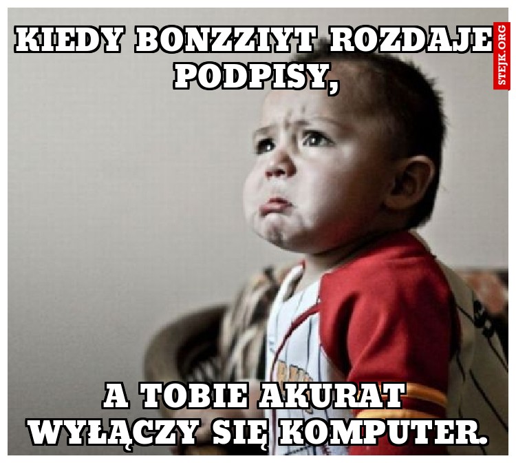 Kiedy BonzziYT rozdaje podpisy...