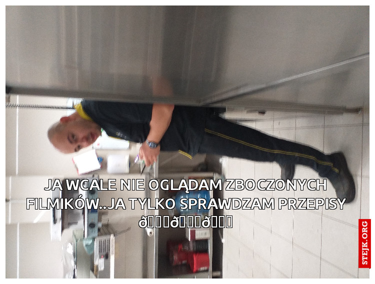 Ja wcale nie oglądam zboczonych filmików..ja tylko sprawdzam przepisy 