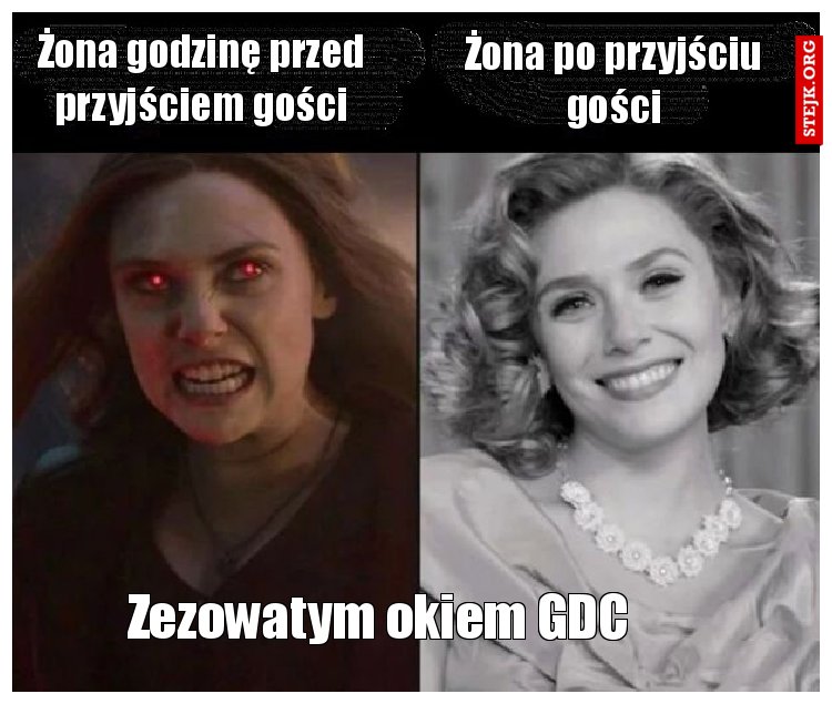 Żona godzinę przed przyjściem gości