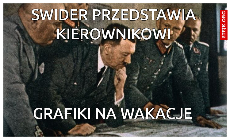 Swider przedstawia kierownikowi