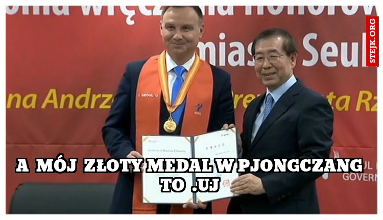 A  mój  złoty medal w Pjongczang to  .uj