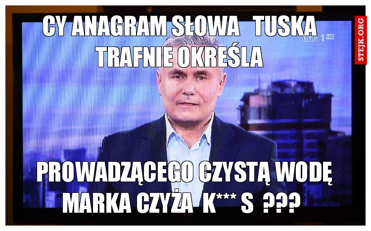 CY ANAGRAM SŁOWA   TUSKA   TRAFNIE OKREŚLA  