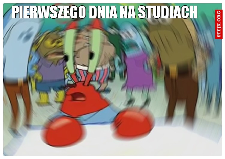 Pierwszego dnia na studiach