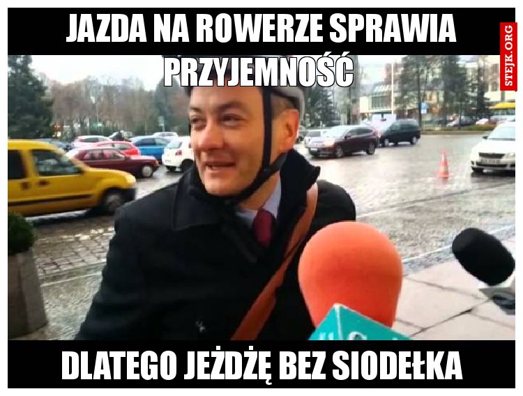 Jazda na rowerze sprawia przyjemność 