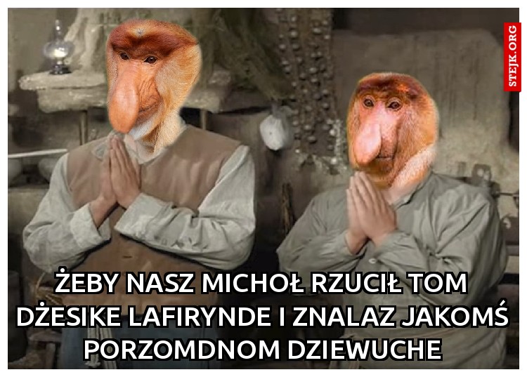 ŻEBY NASZ MICHOŁ RZUCIŁ TOM DŻESIKE LAFIRYNDE I ZNALAZ JAKOMŚ PORZOMDNOM DZIEWUCHE