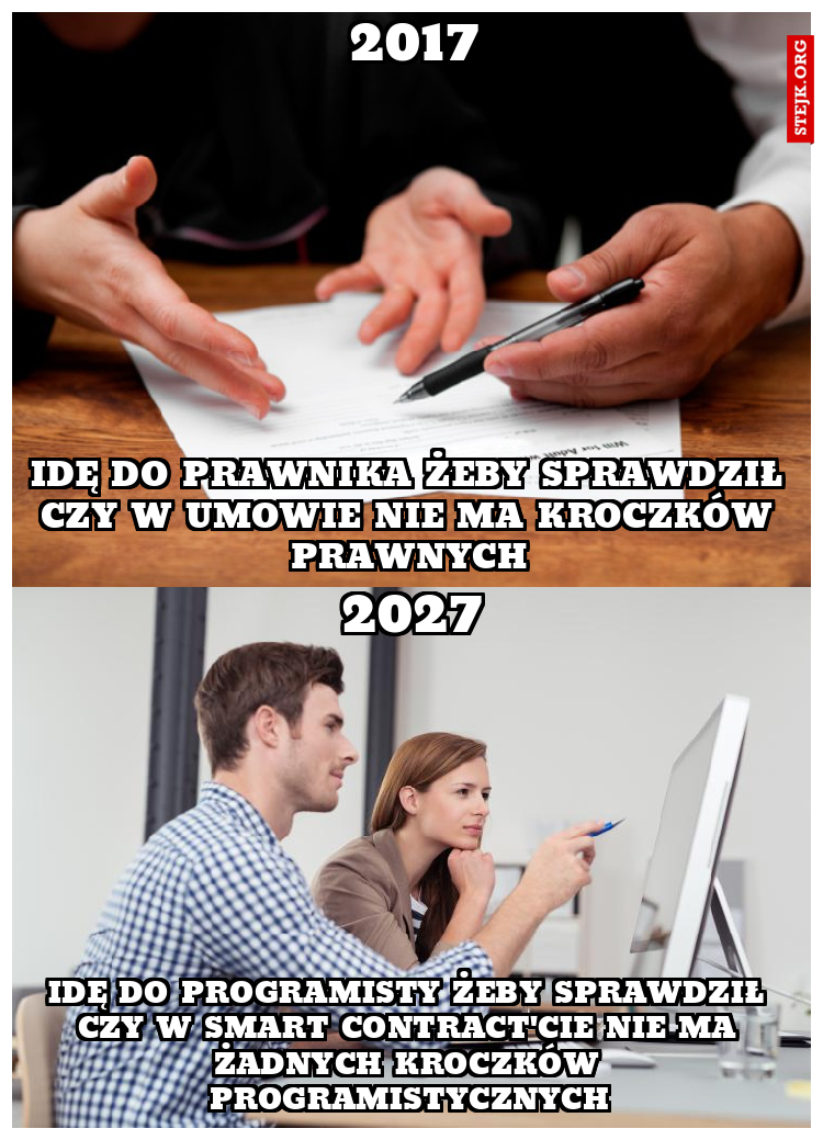 Idę do prawnika żeby sprawdził czy w umowie nie ma kroczków prawnych