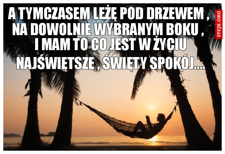 A tymczasem leżę pod drzewem , 