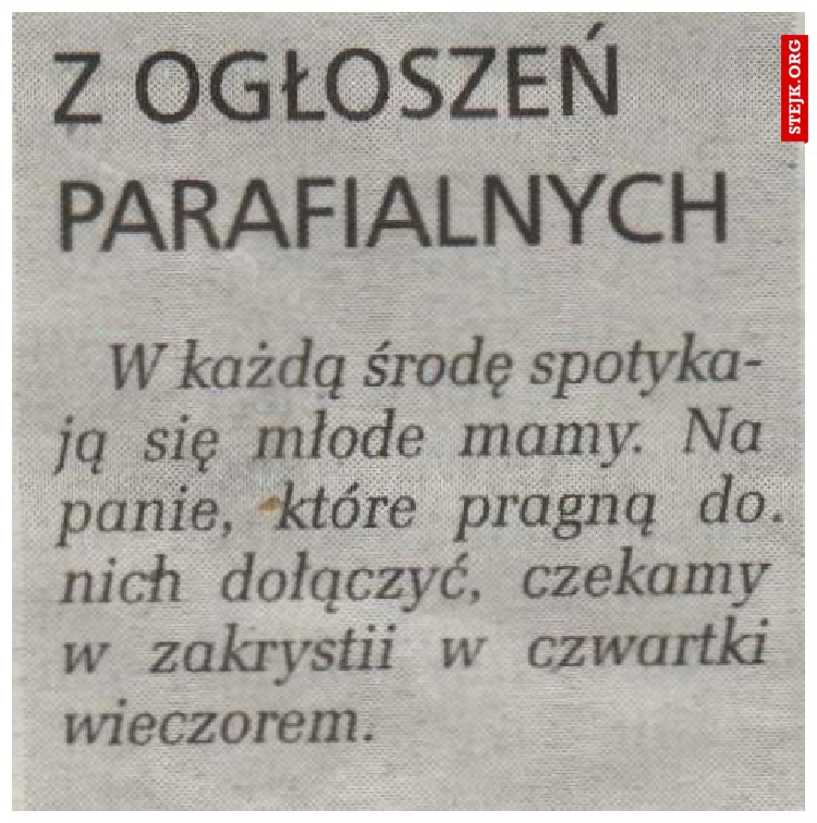 Ogłoszenie parafialne