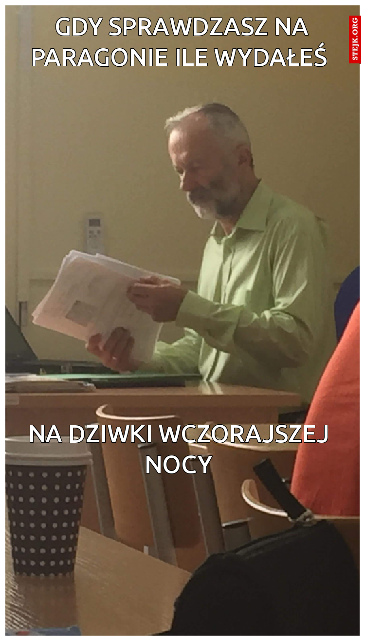 Gdy sprawdzasz na paragonie ile wydałeś 