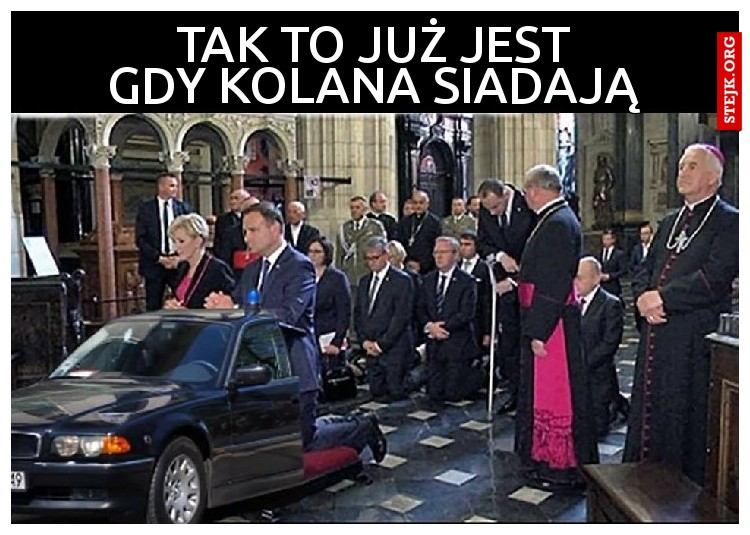 gdy kolana siadają