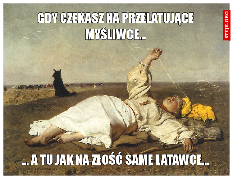 gdy czekasz na przelatujące myśliwce...