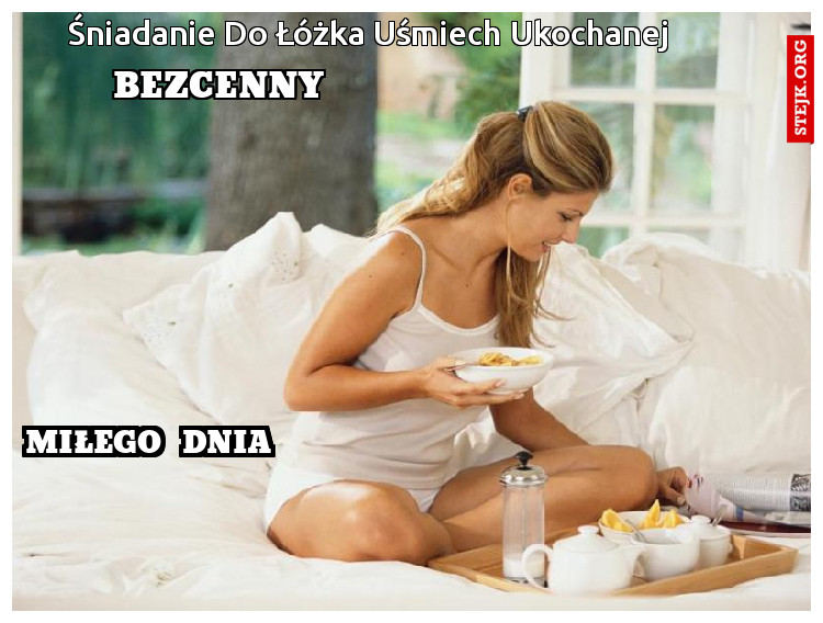 Śniadanie Do Łóżka Uśmiech Ukochanej