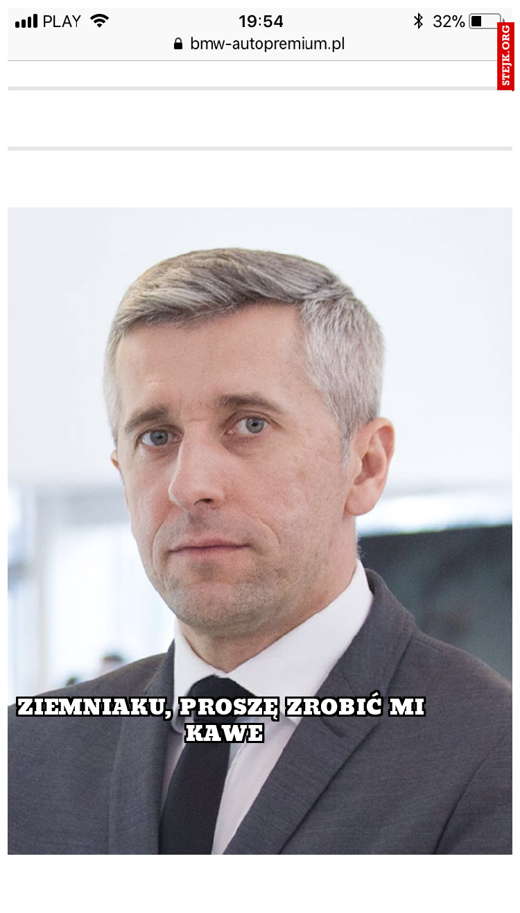 Ziemniaku, proszę zrobić mi kawe